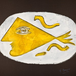 GEORGES BRAQUE - &#39;Hera&#39; - original vintage lithograph - c1988 - large (edition of 398. Georges Israel, Paris. Picasso interest)