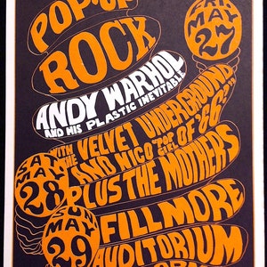ANDY WARHOL - 'Bill Grashmetal Präsentiert' - handsignierte Veranstaltungsanzeige Karte - c1966 (Fillmore Theater, San Francisco) Unglaublich selten