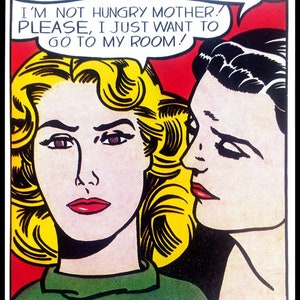 ROY LICHTENSTEIN - 'Eddie' - handsignierte Vintage Ausstellungskarte - c1985 (Edition Hazan/SPADEM, Paris)