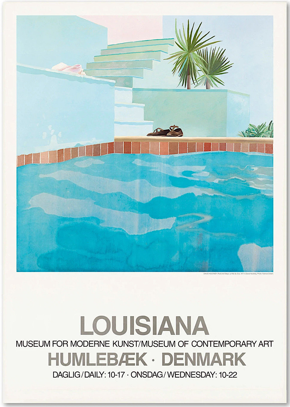 DAVID HOCKNEY - 'pool and Steps' - Original Exhibition Poster
