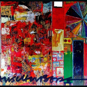 ROBERT RAUSCHENBERG - 'Charlene' - handsignierte Vintage Ausstellungskarte - um 1980 (Stedelienne Museum, Amsterdam)