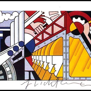 ROY LICHTENSTEIN - 'Preparedness' - handsignierte Vintage Ausstellungskarte - c1986 (Solomon Guggenheim Museum, New York)