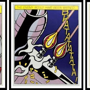 ロイ リキテンスタイン ポスター『As I Opened Fire』3枚セット Roy Lichtenstein – As I opened Fire, 1966 – Triptych (3