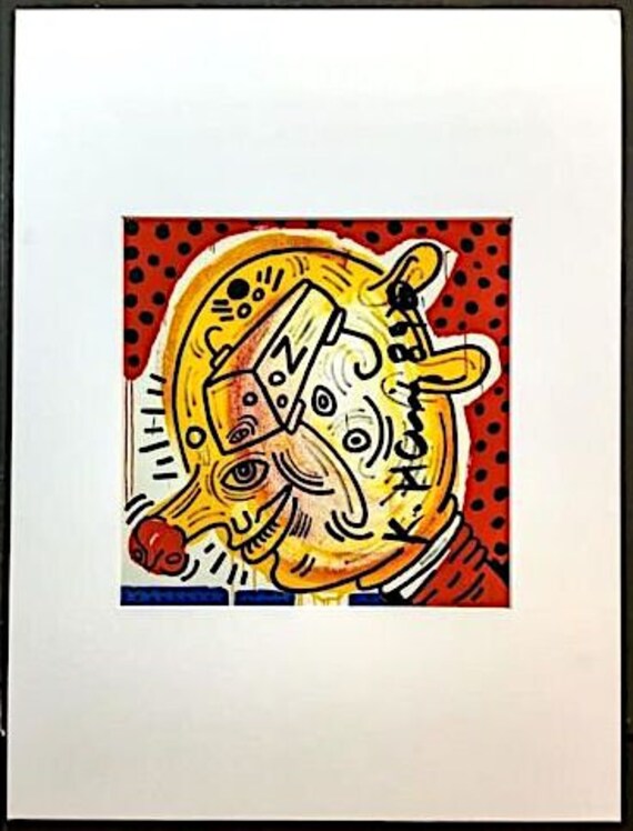 KEITH HARING - 'Portrait of Zena' - hand signed &… - image 1