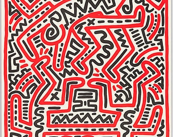 KEITH HARING - '83' - Hand SIGNED Vintage Original Exhibition