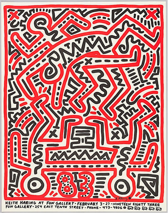 KEITH HARING - '83' - hand SIGNED vintage origina… - image 1