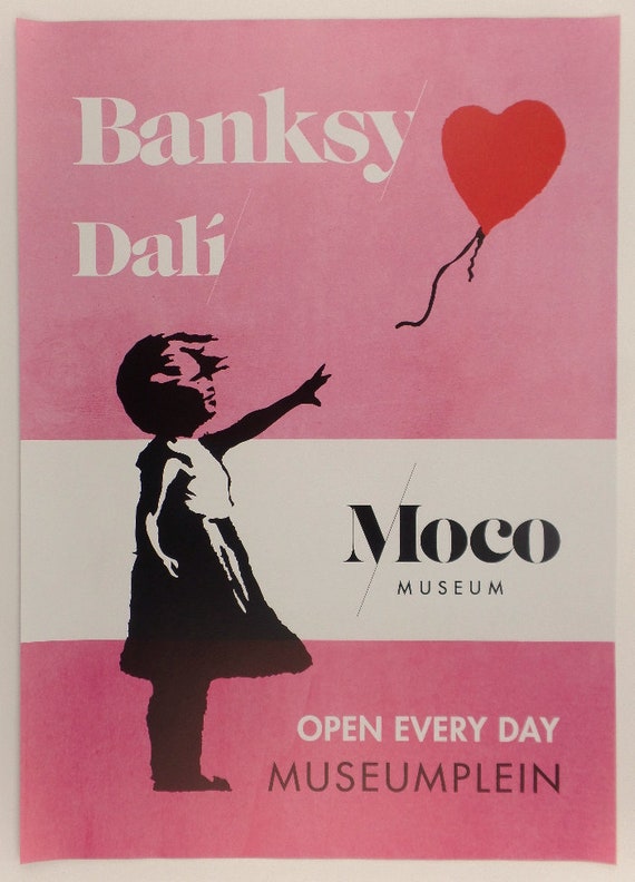 BANKSY - 'Girl with balloon' - original exhibition