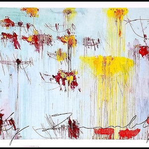 CY TWOMBLY - 'Lepanto' - handsignierte Ausstellungskarte (Museum Brandhorst, München)