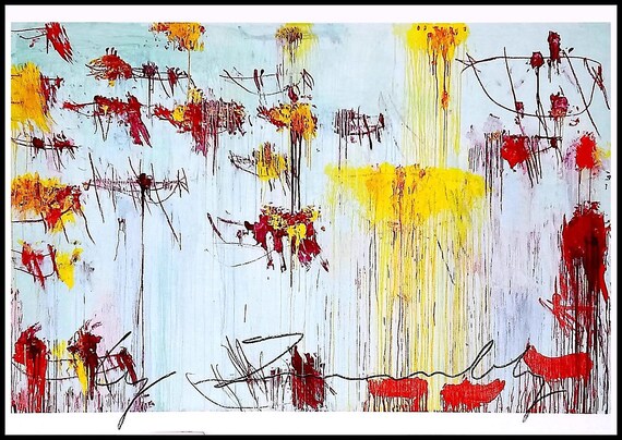 CY TWOMBLY - 'lepanto' - Hand Signed Exhibition Card (museum