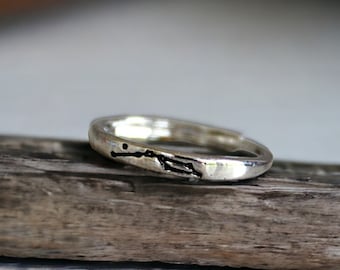 Thin Silver Ring, Minimalist Ring, Silver Plated ring, Adjustable, Mother's Day Gift, gift for her, Thin band wrap ring, Nature ring,