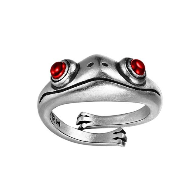 Silver Frog Ring - Etsy