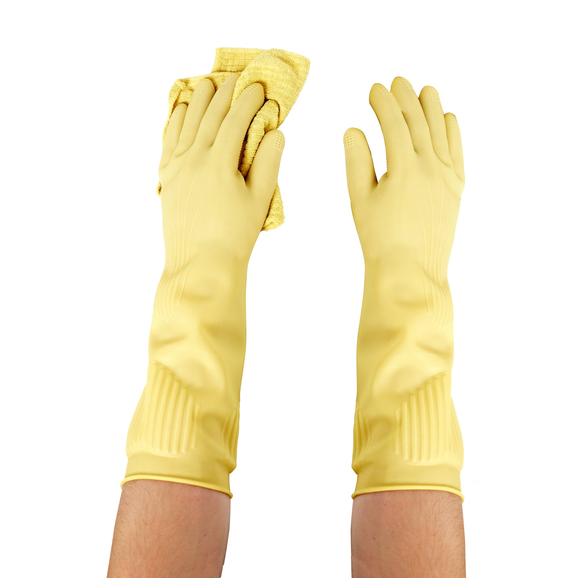 Long Biodegradable Latex Rubber Gloves for Dishwashing 3PK Etsy