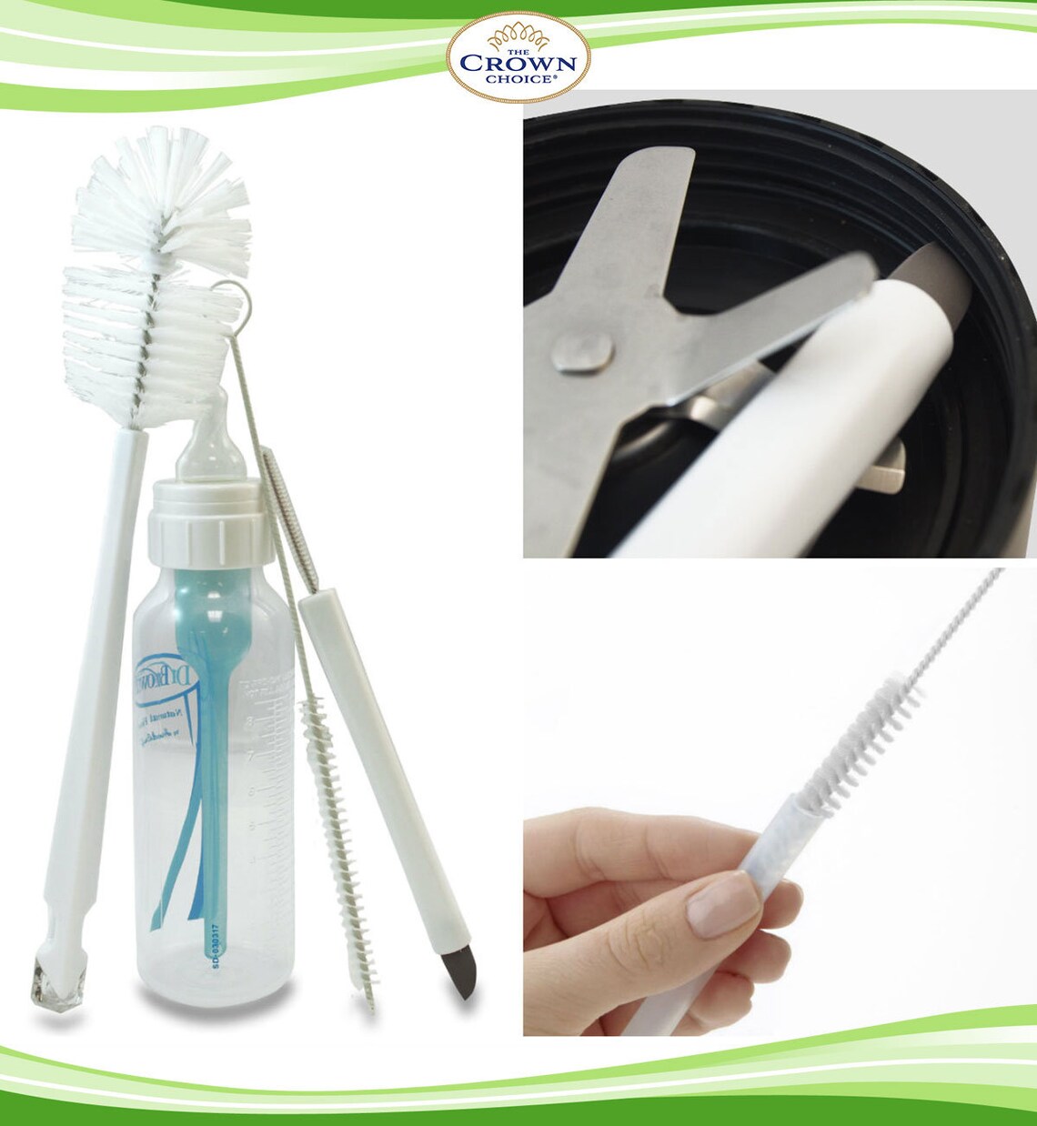 3in1 Bottle Brush Cleaning Set 3Pc Bottles Baby Sports Etsy