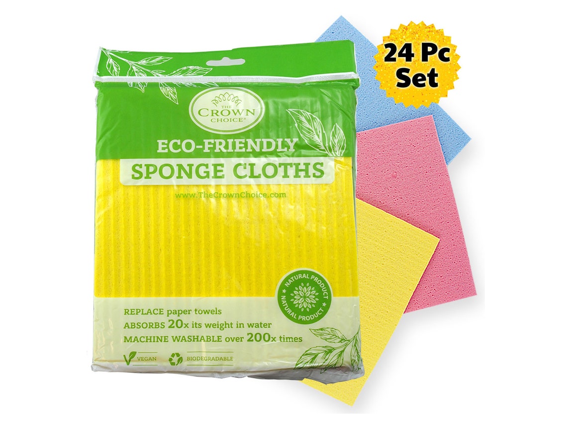NO Odor Swedish Sponge Cloth Bulk 24 Pcs Natural Etsy