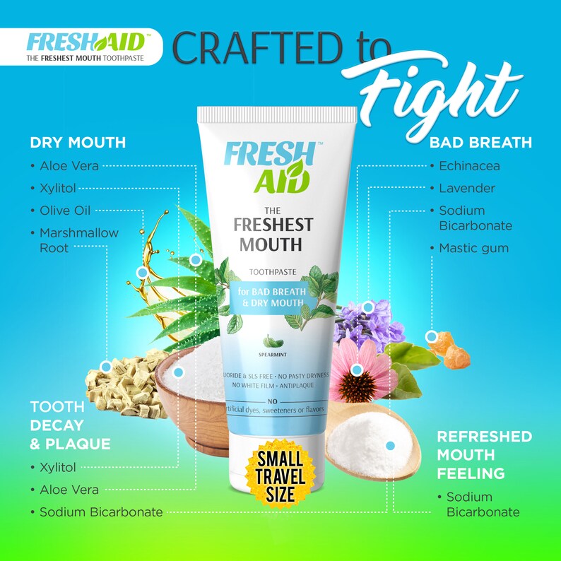 Natural Toothpaste for DRY MOUTH with 3in1 Floss Pick Tongue Etsy