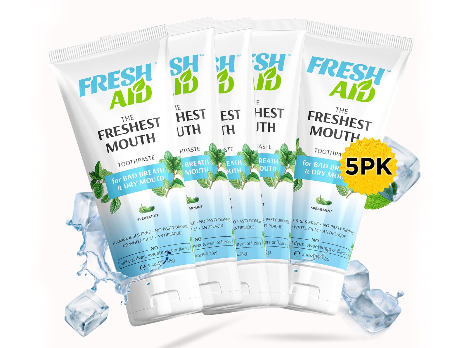 Best Natural Toothpaste for Dry Mouth and Bad Breath 5PK Etsy