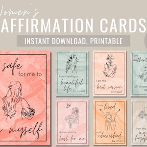 Printable Affirmation Cards   |   Affirmations for Women   |   Women&#39;s Affirmations  |   Positive Affirmations   |   Instant Download