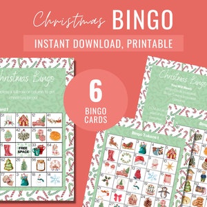 Christmas Bingo  |  Christmas Party Games  |  Christmas Family Games  |  Christmas Games Printable  |  Work Party  |  School Party