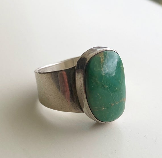 Caribbean Sea Sterling silver turquoise ring 7.5