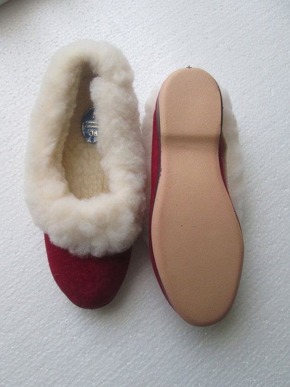 full fur collar slippers
