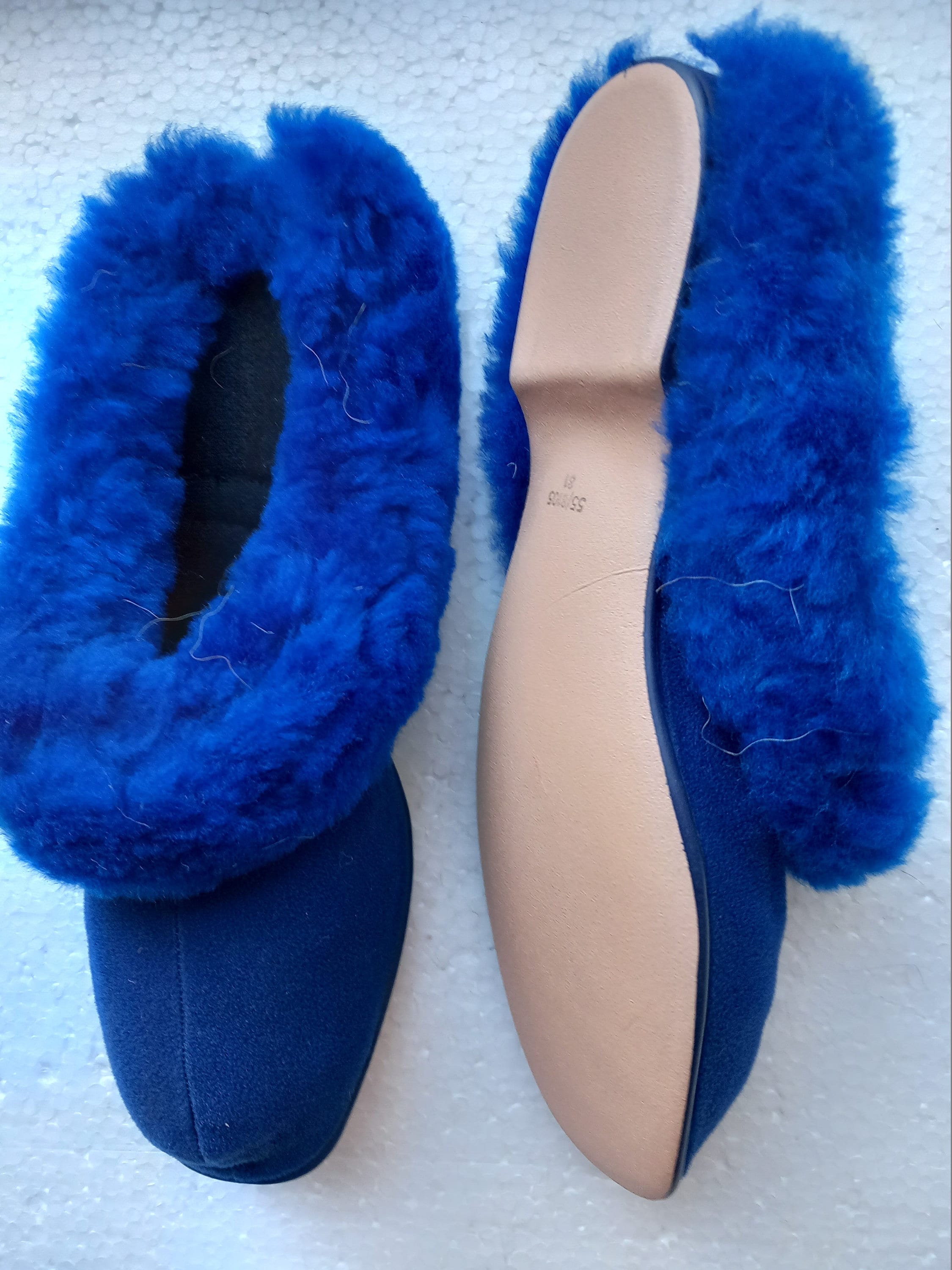 Vintage Full Fur Collar Mule Slippers Used Size 5 UK 38 Eu 7 5 USA vintage-full-fur-collar-mule-slippers-used-size-5-uk-38-eu-7-5-usa