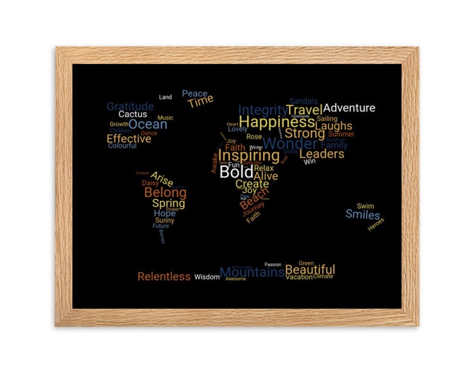 Word-It World Framed matte paper poster