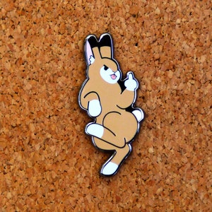 Rude Bunny Enamel Pin