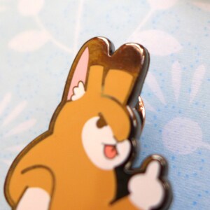 Seconds Rude Bunny Enamel Pin