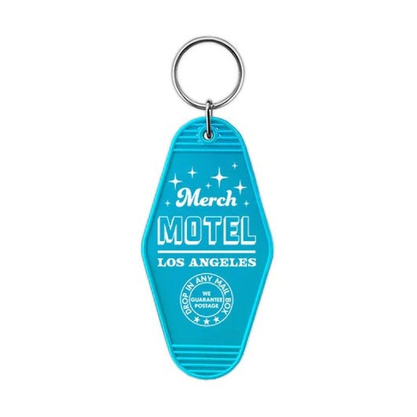 Retro Motel Key Fob Tag Merch Motel Los Angeles Keychain 1950s Midcentury Modern