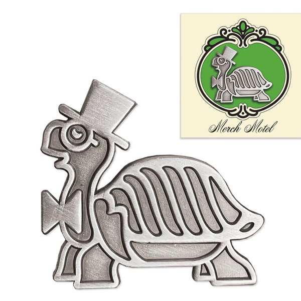 The Velvet Turtle Enamel Pin Vintage Sign Retro