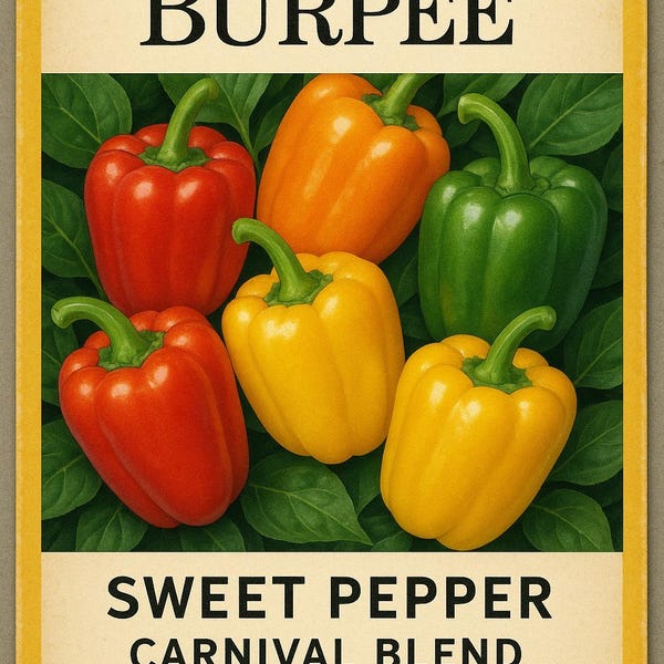 Burpee Carnival Blend Sweet Pepper Vegetable Seed, 1-Pack