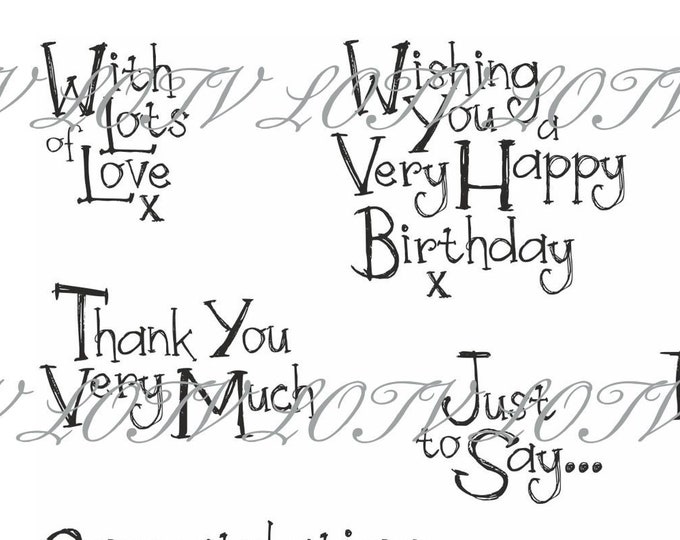 LOTV Digi Stamp Set - Sketchy Wishes, Digital