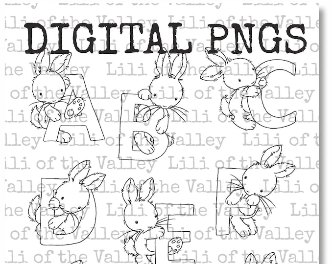 LOTV Digi Stamp Set - AS - Bunny Alphabet