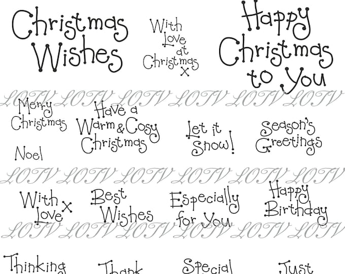 LOTV Digi Stamp Set - General and Christmas Greetings, Digital