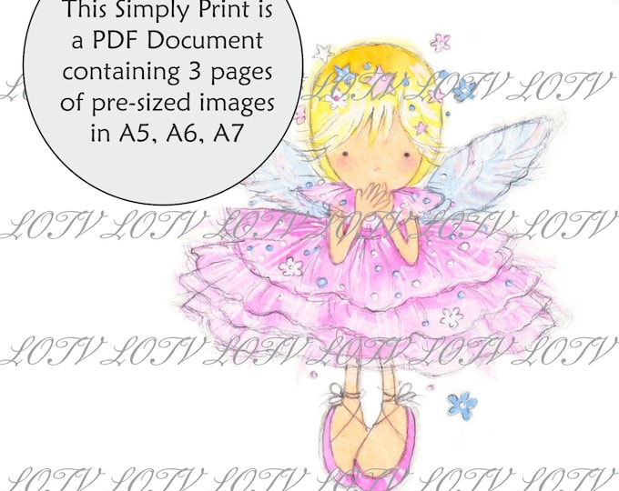 Lili of the Valley Full Colour Simply Print - AS - Lily the Fairy Sparkle, 3 Page PDF Ready to Print Document, Digital