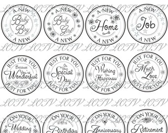 LOTV Digi Stamp Set - For You Circular Sentiments, Digital