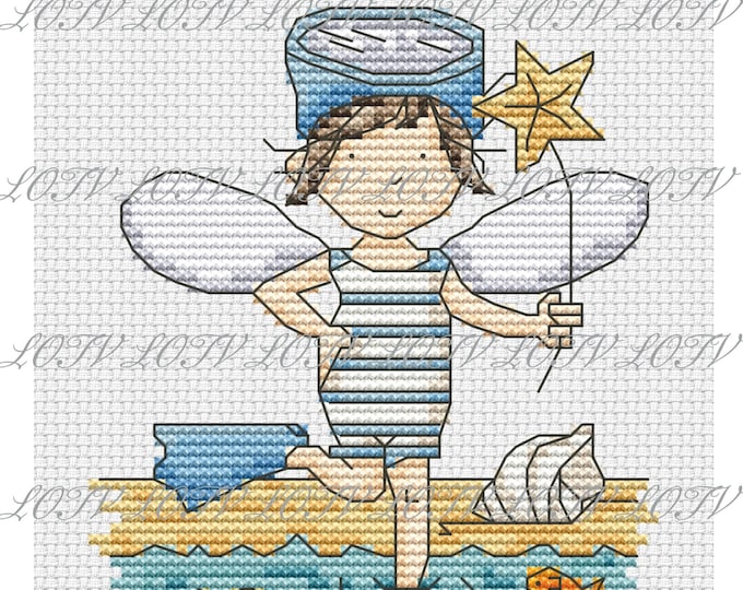 August Fairy - Cross Stitch Downloadable Chart - PDF Pattern