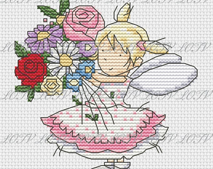 July Fairy - Cross Stitch Downloadable Chart - PDF Pattern