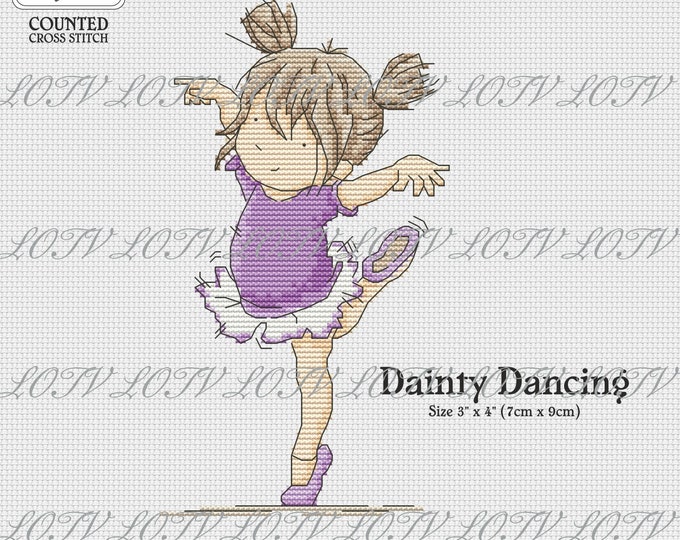 Dainty Dancing - Cross Stitch Downloadable Chart - PDF Pattern