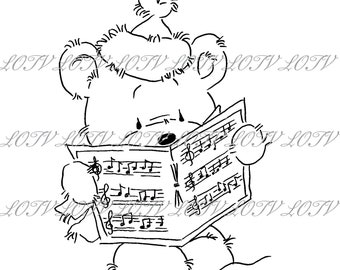 Sello LOTV Digi - GC - Carol Singing Bear, JPEG