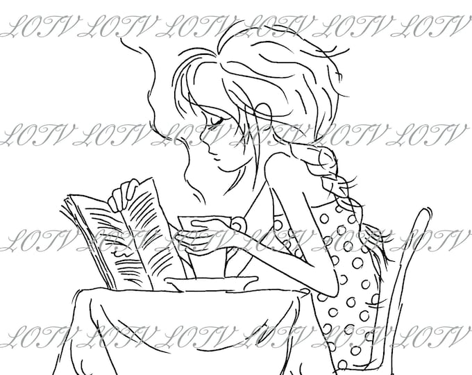 LOTV Digi Stamp - AS - Jasmine Coffee, JPEG, Girls, Teenager, Birthday, Female, Digital