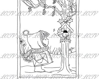 LOTV Digi Stamp - GC - Singing Robin, JPEG