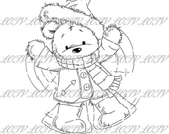 Lili of the Valley Digi Stamp - CG - James - Snow Angel, JPEG, Christmas, Xmas, Noel, Festive, Snow, Digital