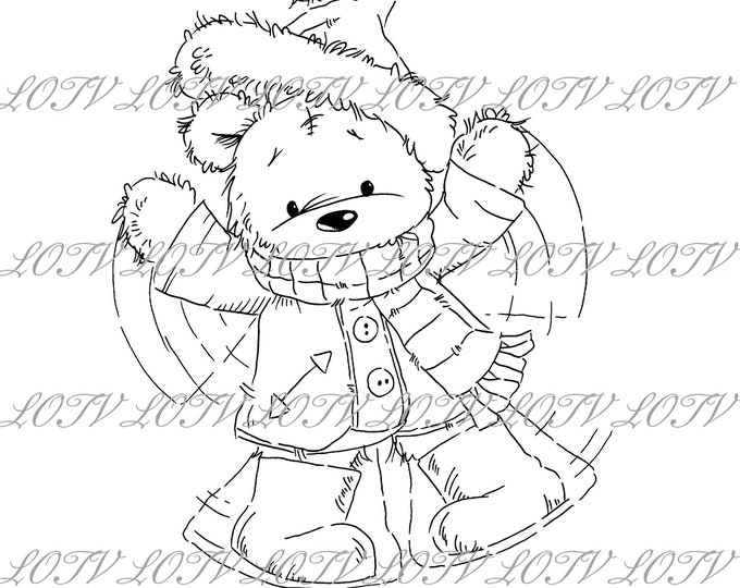 Lili of the Valley Digi Stamp - CG - James - Snow Angel, JPEG, Christmas, Xmas, Noel, Festive, Snow, Digital