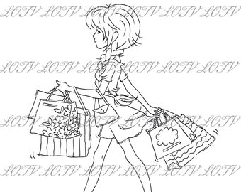 LOTV Digi Stamp - AS - Jasmine Shopping, JPEG, Digital