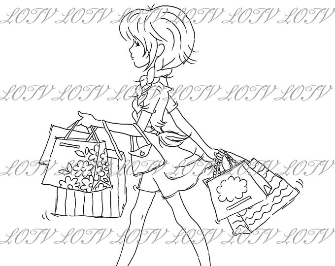 LOTV Digi Stamp - AS - Jasmine Shopping, JPEG, Digital