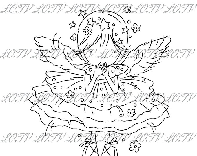 LOTV Digi Stamp - AS - Fairy Lily Sparkle, JPEG, Cute, Girl, Birthday, Sweet, Fairy, Female, Digital, Artwork