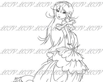 LOTV Digi Stamp - AS - Bella, JPEG, Lindo, Niña, Cumpleaños, Dulce, Mujer, Digital, Obra de Arte