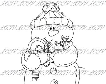 LOTV Digi Stamp - North Pole Snowman, JPEG