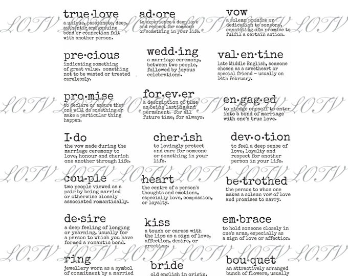 LOTV Digi Stamp Set- Love Definitions, Digital